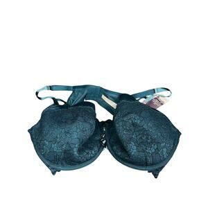 NWT Cacique Seriously Sexy Collection Green Lace Bra - 50 DD $53 Retail